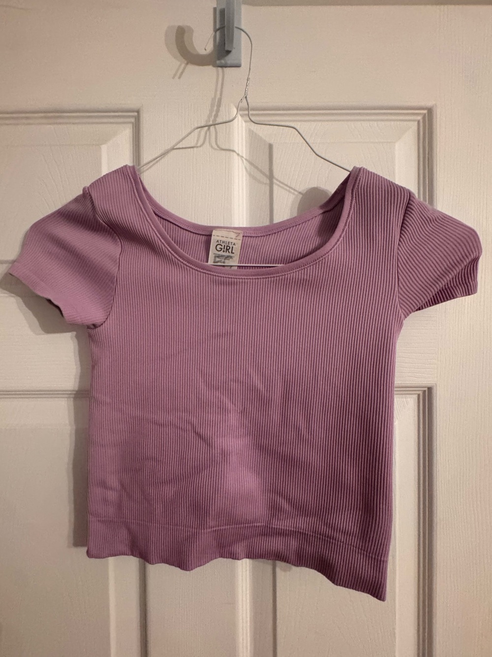 Athleta Girl Ribbed Scoop Neck Top - Lavender